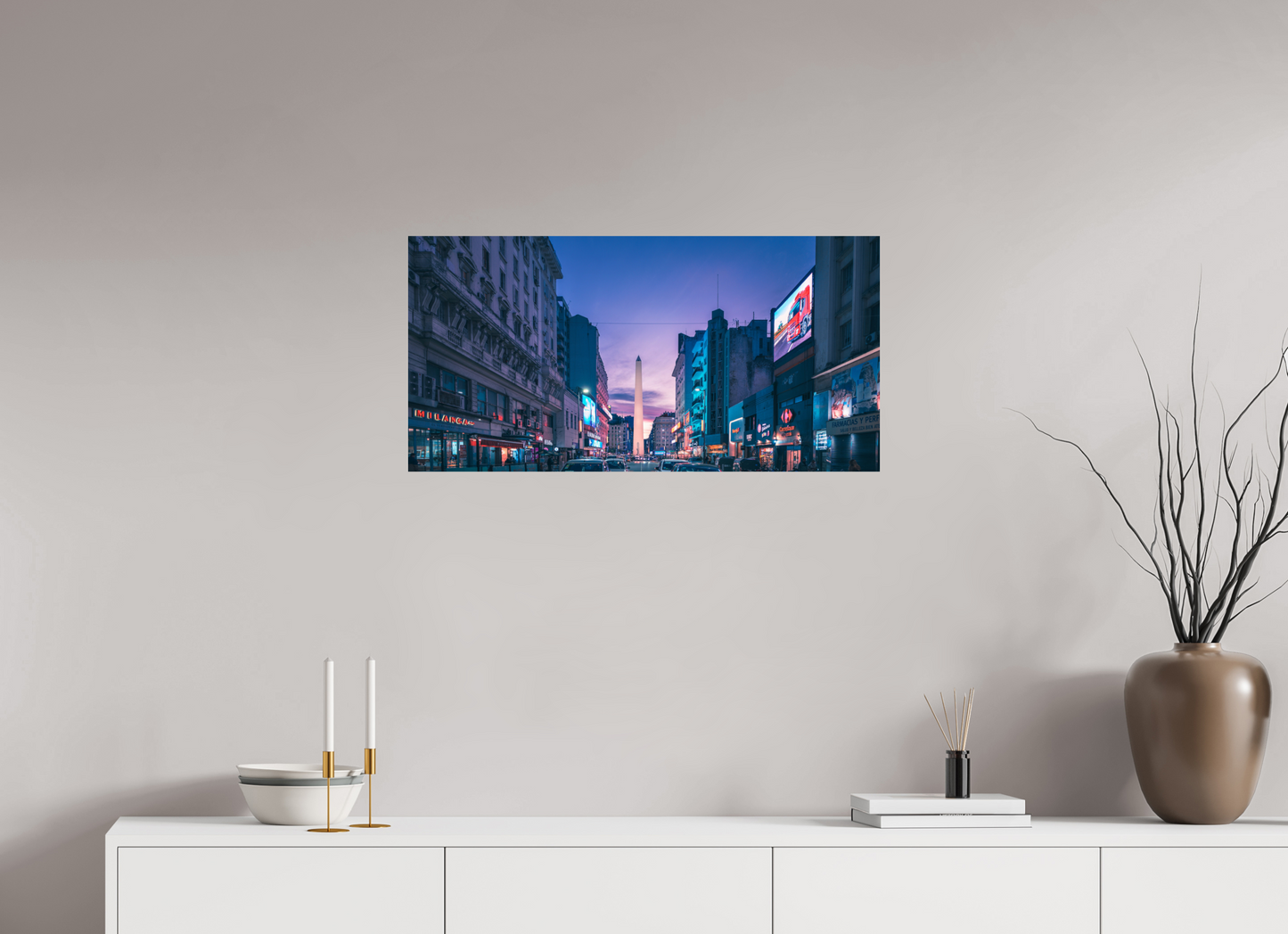 32 x 16″, 5. Fine Art (Print only) - Rich Satin Obelisco, Buenos Aires | Fine Art Photography by Diego Leon