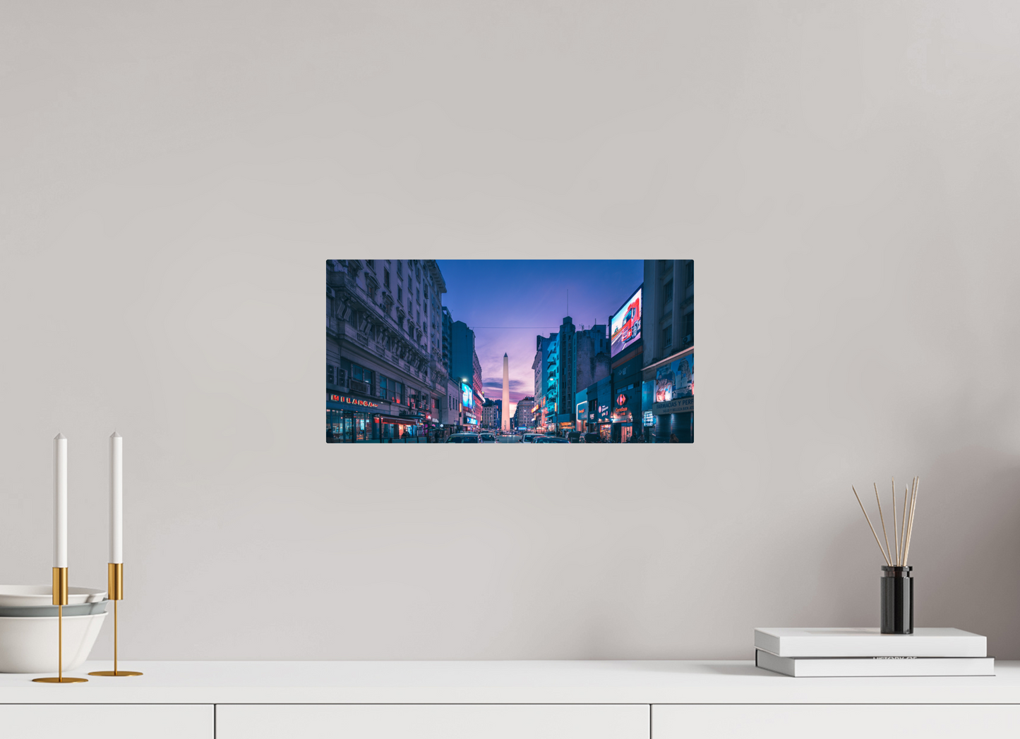 16 x 8″, 3. ChromaLuxe HD Metal Print Obelisco, Buenos Aires | Fine Art Photography by Diego Leon