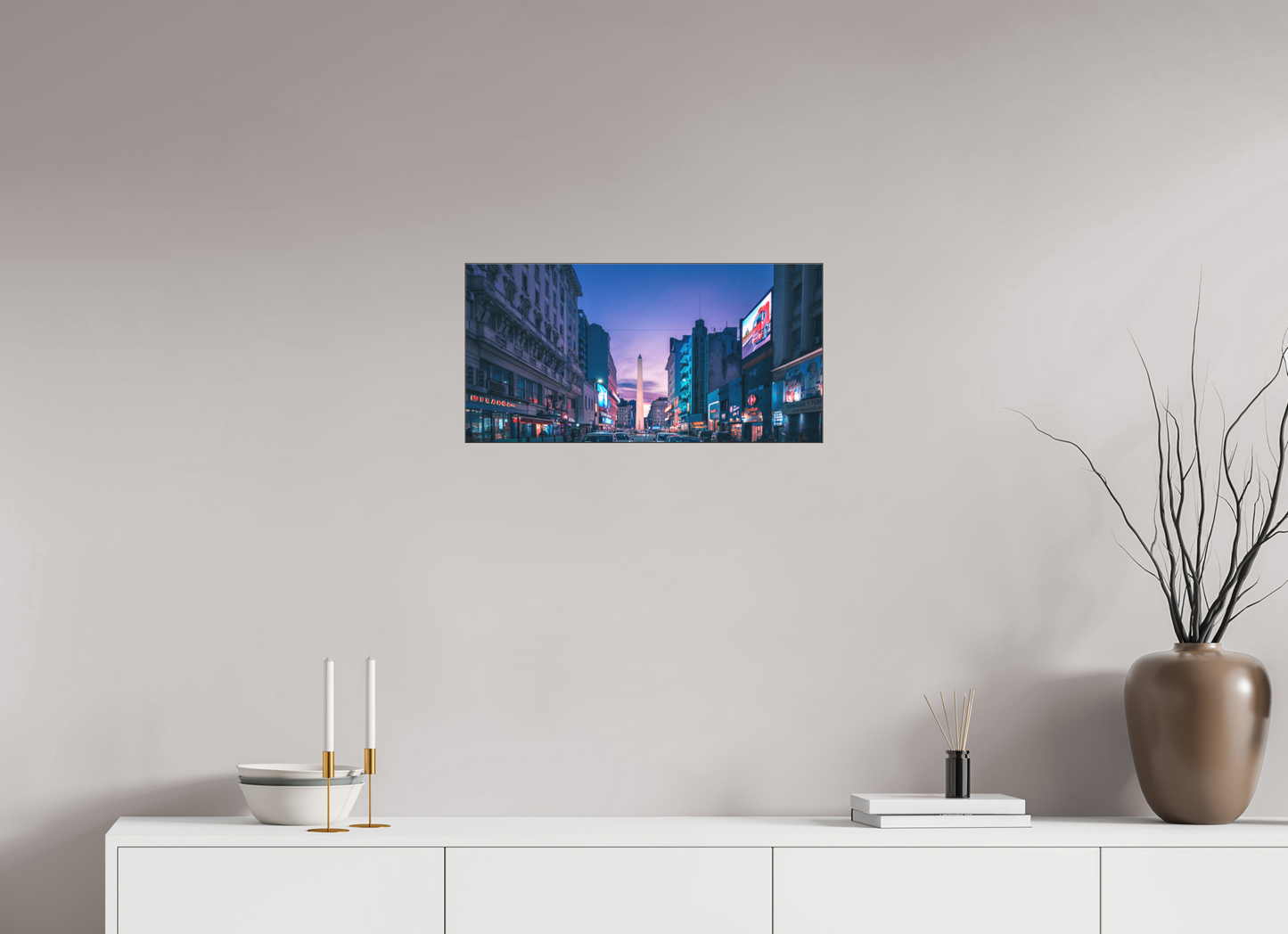 24 x 12″, 2. Acrylic Print with Slimline Case Obelisco, Buenos Aires | Fine Art Photography by Diego Leon